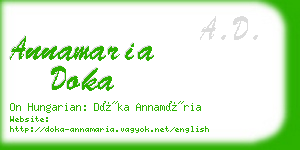 annamaria doka business card